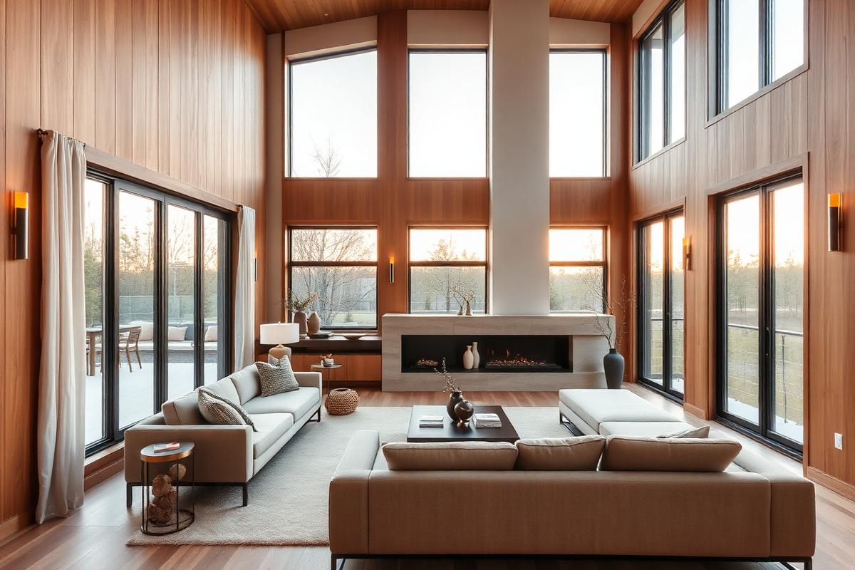 Modern furnished turnkey rental living room